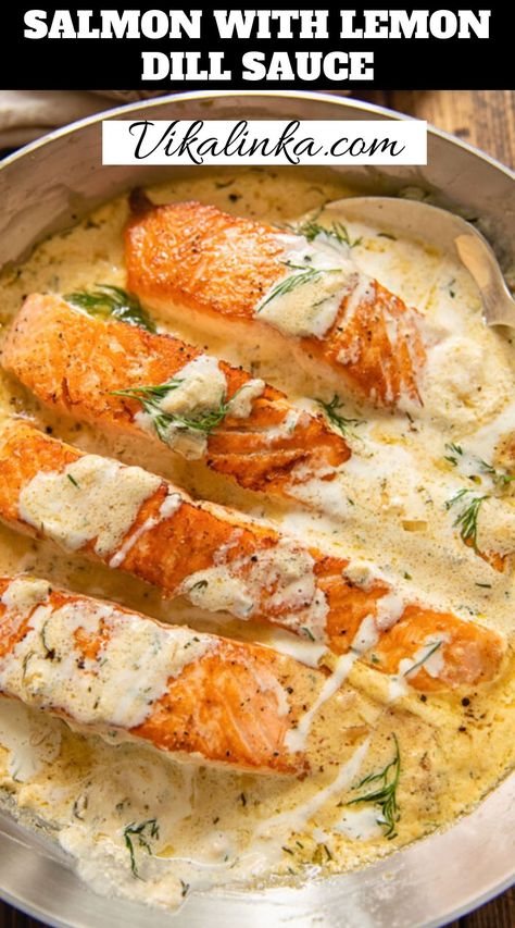 Salmon And Lemon Recipes, Lemon Dill Salmon Pasta, White Fish And Potato Recipes, Lemon Dill Cod, White Fish Recipes Healthy Clean Eating, Sides With Salmon Dishes, Sides That Go With Salmon, Fish And Potato Recipes, Side Dishes With Salmon