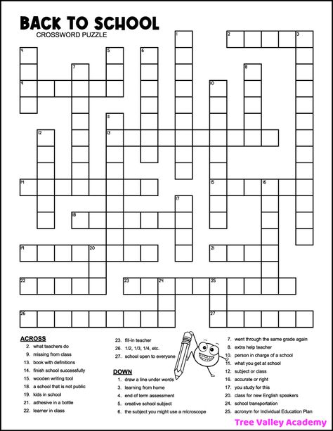 A one-page black and white printable 5th grade back to school crossword puzzle with 27 clues for kids to solve. Back To School Worksheets 5th Grade, Back To School Crossword Puzzle, Back To School Word Search Free, Kids Crossword Puzzles Free Printable, Middle School Worksheets Free Printable, Spelling Activities For 5th Grade, 5th Grade Worksheets Free Printable, Grade 4 Activities, Adult Worksheets