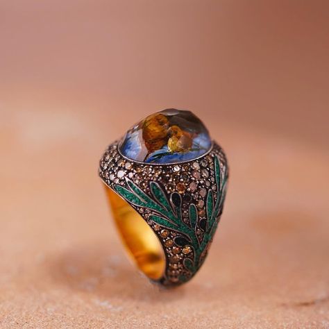 Sevan Bicakci on Instagram: "The sparrow, known as the scared bird of Aphrodite to the ancient Greeks, was considered a symbol of love and spiritual connection. In this unique Sevan Bıçakçı ring, a mother and baby sparrow nuzzle, relishing in the profound bond between mother and child. An unspoken connection commemorated for eternity." Solomon's Temple, Byzantine Emperor, Baby Sparrow, Sevan Bicakci, Spiritual Connection, Mother And Baby, Love Symbols, Aphrodite, Mother And Child