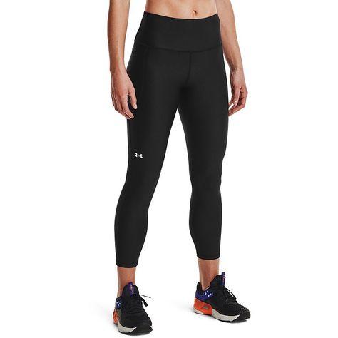 A balance of performance and style, these Under Armour women's leggings are an active gear must-have. A balance of performance and style, these Under Armour women's leggings are an active gear must-have. Super-light HeatGear® fabric delivers superior coverage without weighing you down 4-way stretch construction moves better in every direction Anti-odor technology prevents the growth of odor-causing microbes Ergonomic flatlock seams deliver a comfortable, chafe-free fit Material wicks sweat & Legging Sport, Performance Leggings, Leggings Sale, Ankle Leggings, Serena Williams, Under Armour Pants, Compression Leggings, High Rise Leggings, Under Armour Women