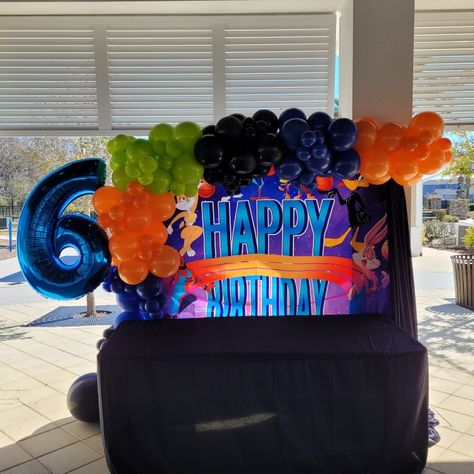 Space Jam Balloon Garland Space Jam Balloon Garland, Space Jam Party, Space Jams, Back Drop, Space Jam, Balloon Garland, Party Balloons, Jam, Balloons