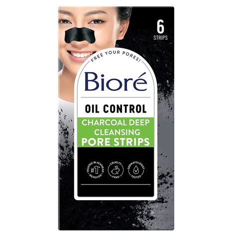 More than 36k positive ratings on Amazon. Unclog pores and reduce blackheads instantly with Bioré Pore Strips. Control oil, bind to blackheads, and remove dirt for a fresh, clean complexion. Like a blackhead magnet, these strips reduce oil and provide shine control. Experience the power of natural charcoal and say goodbye to stubborn blackheads! Nose Pore Strips, Reduce Oily Skin, Nose Pores, Blackheads On Nose, Pore Strips, Nose Strips, Blackhead Removal, Pore Cleansing, Unclog Pores