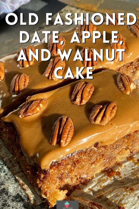 Date Recipes Desserts, Date And Walnut Cake, Walnut Loaf, Salted Caramel Frosting, Apple Walnut, Date Cake, Loaf Cakes, Fruit Cake Christmas, Quails