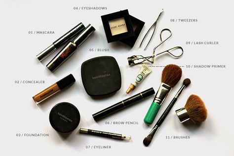 What's in your makeup bag? Minimalist Makeup Collection, Minimalistic Makeup, Minimalist Makeup Bag, Minimal Makeup Routine, Makeup Collection Storage, Whats In My Makeup Bag, In My Makeup Bag, Makeup Collection Goals, My Makeup Bag