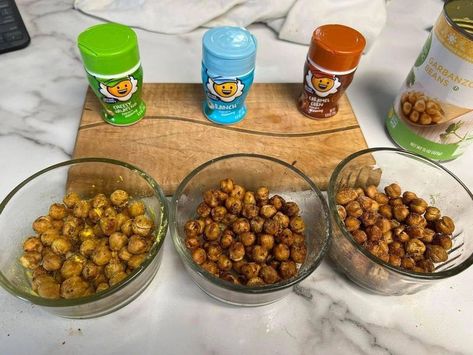 Weight Watchers Recipes | I put chick peas in the air fryer what a great crunchy zero point snack | Facebook Ww Appetizers, Garbanzo Bean Recipes, Chickpea Snacks, Smart Points Recipes, Air Fryer Oven Recipes, Weight Watchers Recipes, Points Recipes, Crunchy Snack, Trending Recipes