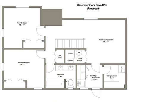 Remodeling Basement, Basement Designs, Basement Layout, Basement House Plans, Basement Floor Plans, Basement Floor, Basement Living Rooms, Basement Plans, Apartment Floor Plan