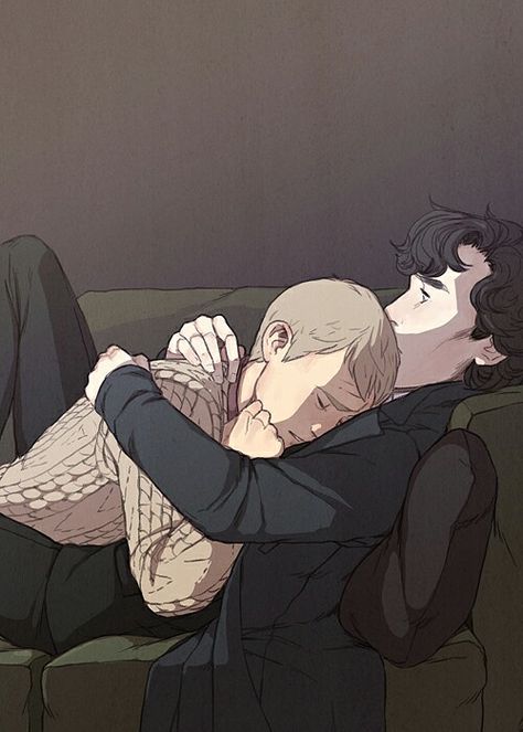 John's had a bad dream. Sherlock Meme, Johnlock Fanart, John Lock, Patreon Art, Benedict And Martin, Sherlock Holmes Bbc, Sherlock 3, Sherlock Fanart, Sherlock Fandom