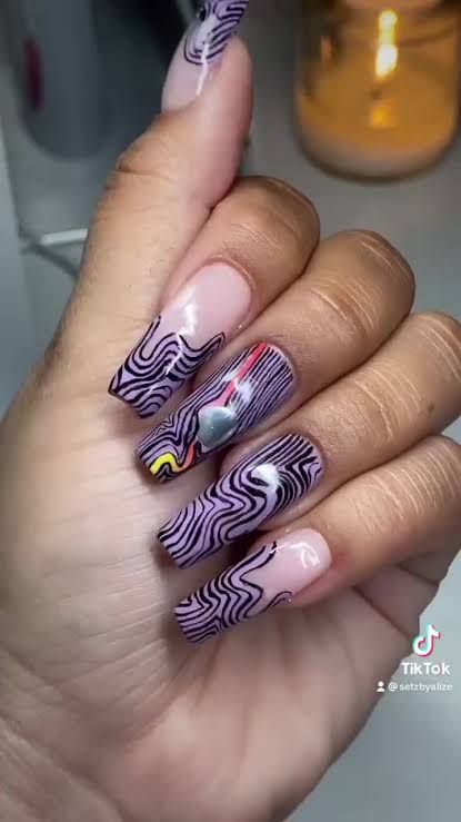 Tame Impala Nails, Album Cover Nails, Album Nails, Tame Impala, Music Album Cover, Funky Nails, Nail Paint, Hammers, Long Nails