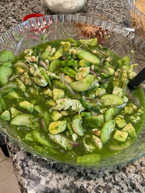 Aguachiles 🔥🥭 🦐🥒🥑 "Made this last... - Mexican Food Recipes | Facebook Aguachiles Recipe, Agua Chile Recipe, Thyroid Diet Recipes, Mexican Casserole Recipe, Mexican Kitchens, Shrimp Recipes For Dinner, Garlic Clove, Easy Cooking Recipes, Limes