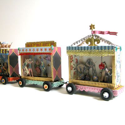 Circus Menagerie Parade Wagons - Castle in the Air Online Shoppe Castle In The Air, Feed The Soul, Circus Toy, Circus Crafts, Circus Decorations, Toy Theatre, Circus Animals, Circus Art, Altered Boxes