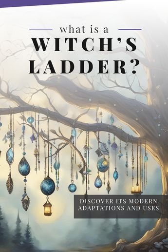 Witch's Ladder Diy, Witches Ladder Diy, Witchy Craft Ideas, Wands Witchcraft, History Of Witches, What Is A Witch, Magical Artifacts, Witchcraft History, Witches Ladder