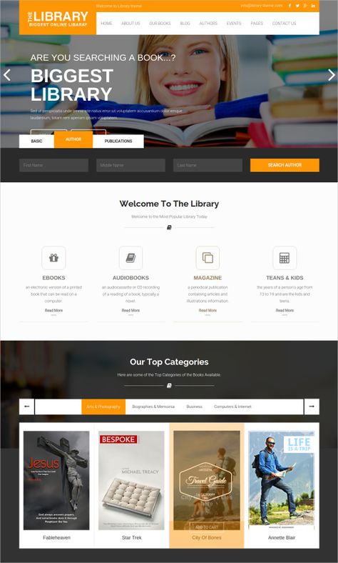 16+ Online Library Website Templates & Themes |Free & Premium | Free & Premium Templates E Library Web Design, Online Library Website Design, Websites Like Z Library, Free Library Website, Online Library Website, Library Website Design, Book Website Design, Booking Website Design, Books Website