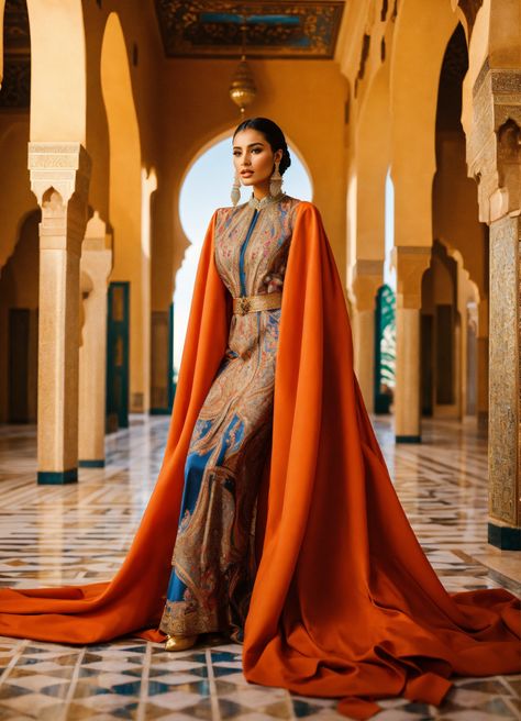 Arabian Night Party, Night Party Outfits, Arab Clothing, Night Party Outfit, Arabian Nights Party, Arabian Dress, Moroccan Clothing, Party Outfits Night, Cape Gown