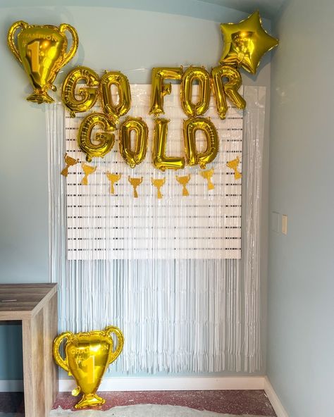 🏆SWIPE ➡️➡️ to see some of the amazing treats and decor we have ready for our Olympic Event!! ​​​​​​​​​​​​​​​​​​We are very excited to see everyone tonight 🌟🏅 Olympic Photo Backdrop, Olympic Decorations, Olympic Party Decorations, Olympics Decorations, Olympics Party, Olympic Party, Gold Door, Cheer Stuff, Door Ideas