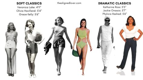 Intro to the Kibbe Body Type System: THE CLASSIC FAMILY: Soft Classics & Dramatic Classics | The Aligned Lover Soft Classic Body Type, Classic Body Type, Kibbe Soft Classic, Kibbe Classic, Classic Kibbe, Soft Classic Kibbe, Kibbe Dramatic, Classic Mood, Dramatic Classic