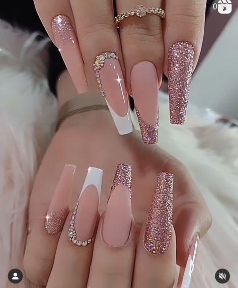 Fancy Nails Designs, Creativity Art, Nails Design With Rhinestones, Vibrant Nails, Rose Gold Nails, Acrylic Nails Coffin Short, Luxury Nails, Nails Coffin, Classy Nails