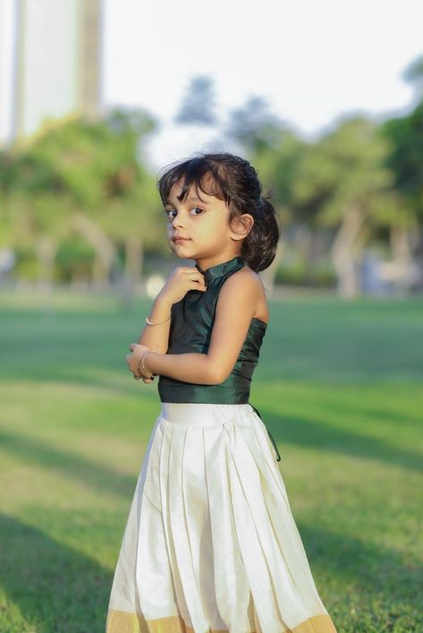 Onam Outfits | Kids | Fashion Onam Dress, Onam Outfits, Kids Dress Patterns, Dress Neck Designs, Neck Designs, Dress Patterns, Kids Dress, Kids Outfits, Dresses