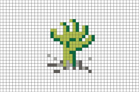 Zombie Cross Stitch Pattern, Zombie Cross Stitch, Hand Pixel Art, Scary Pixel Art, Creepy Pixel Art, Zombie Pixel Art, Spooky Pixel Art, Tiny Pixel Art, Pixel Zombie