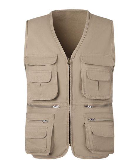 PRICES MAY VARY. 100% Cotton Imported Zipper closure Hand Wash Only Material: 100% Cotton. Skin-friendly, breathable, anti-wrinkle, wear-resistant, not easy pilling, not easy to break. The durable material is lightweight and quick-drying. Fly fishing vest is suitable for all seasons. Get this functional vest to reward yourself or send to your lovely families or friends as a thoughtful gift. 10 POCKETS: Hunting Photography vest has 10 varying sized functional velcro or zipper pockets, it is conve Camping Vest, Photography Vest, Photography Camp, Hiking Vest, Fishing Vest, Outdoor Vest, Utility Vest, Fish Man, Cotton Vest