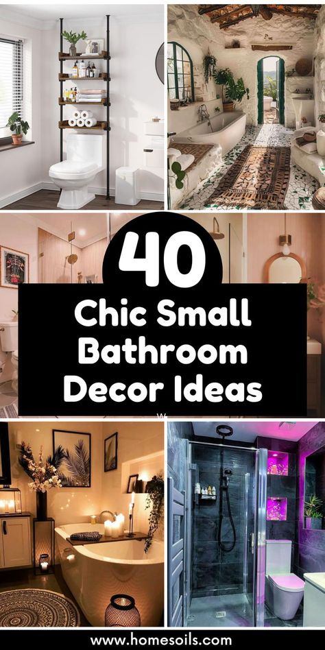 Elevate your space with 40 chic small bathroom decor ideas that maximize style and functionality! Perfect for transforming compact spaces—visit our site for all the trendy inspirations! 🛁✨🌿 Small Powder Room Decor, Small Powder Bathroom Ideas, Powder Bathroom Ideas, Small Half Bathroom, Small Bathroom Decor Ideas, Small Apartment Bathroom, Bathroom Decorations, Powder Room Makeover, Powder Room Decor