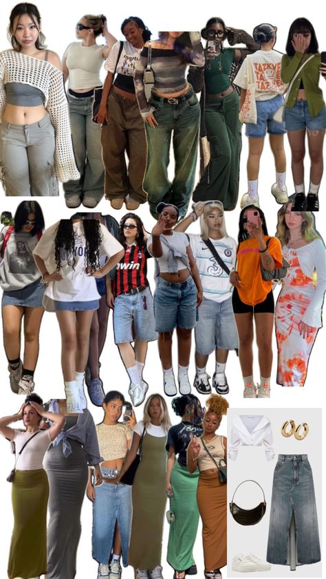 Modest Outfits Summer, Maximalist Outfits, Summer Baddie, Baggy Outfit Ideas, Cute Modest Outfits, Simple Summer Outfits, Outfit Inspo Casual, 2000s Fashion Outfits, Cute Everyday Outfits