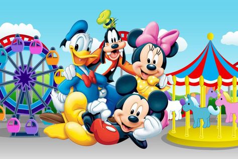 Franklin And Friends, Mickey Mouse Theme Party, Birthday Card Daughter, Disney Characters Wallpaper, Kids Indoor Playground, Happy Birthday Name, Disney Wall, Mickey Mouse Wallpaper, Mickey And Minnie Mouse