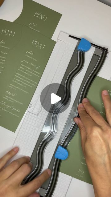 Alexandra Sebastian Co on Instagram: "Do we like the subtle curve or wavy edge for these menus?   I am loving this curvy trend for the summer! Comment “link”below and I will DM you a link to this wavy trimmer! 🤍  #customstationery #weddingmenu #weddingstationery #dayofstationery #bride #diybrides #wedding #stationeryaddict #wavy" Wavy Wedding Invitations, Wavy Invitation, Diy Menu, Shaped Cards, I Am Loving, Diy Brides, Custom Stationery, Wedding Menu, Wedding Trends