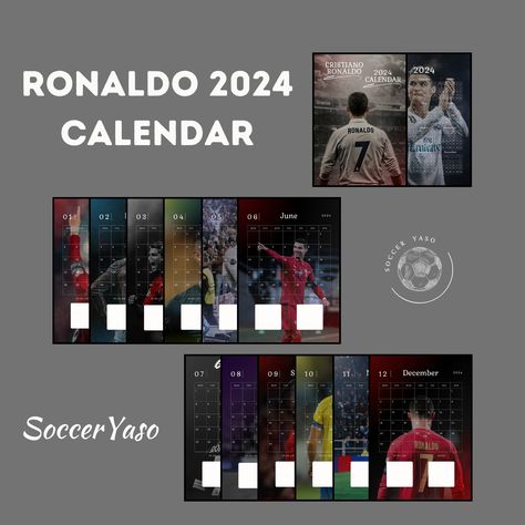 Cristiano Ronaldo Soccer, Football Calendar, Ronaldo Soccer, 12 Month Calendar, Month Calendar, Calendar 2024, Online Group, Business Support, Support Group