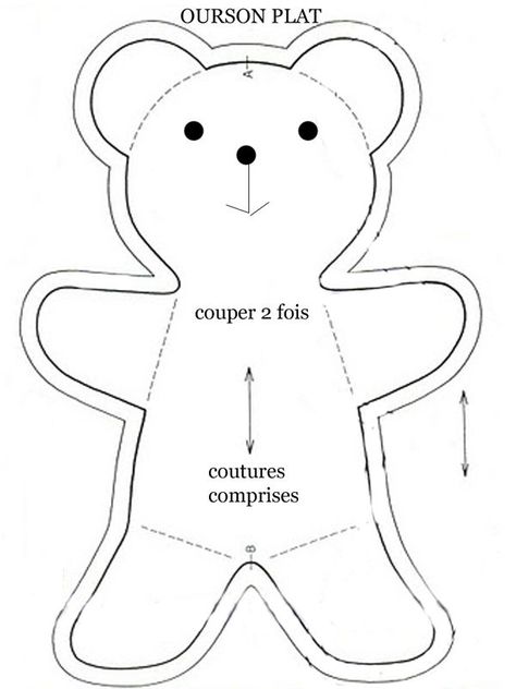 DES DOUDOUS.. PLEIN.. PLEIN.. PLEIN..! - 1 et 2 et 3 DOUDOUS * PATRONS* PATTERNS * GABARITS FETE A THEMES POUR ENFANTS Teddy Bear Template, Teddy Bear Sewing Pattern, Soft Toy Patterns, Animal Sewing Patterns, Sewing Stuffed Animals, Baby Couture, Teddy Bear Pattern, Sewing Toys, Diy Couture