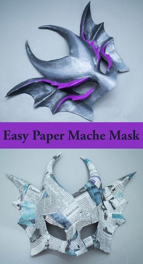 Easy Paper Mache, Mascara Papel Mache, Paper Mache Masks, Custom Masks, Paper Mache Projects, Paper Mache Mask, Dragon Mask, Dragon Costume, Paper Mache Sculpture