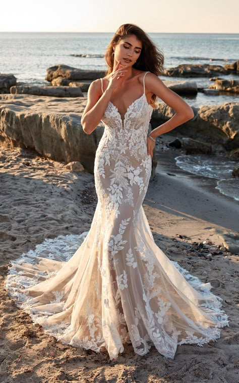 Wedding Dresses With Nude Underlay, Lace Wedding Dress Tan Underlay, Sand Color Wedding Dress, Beige Lace Wedding Dress, Lace Nude Wedding Dress, Ivory Nude Wedding Dress, Nude And Lace Wedding Dress, Champagne Underlay Wedding Dress, Beige Boho Wedding Dress