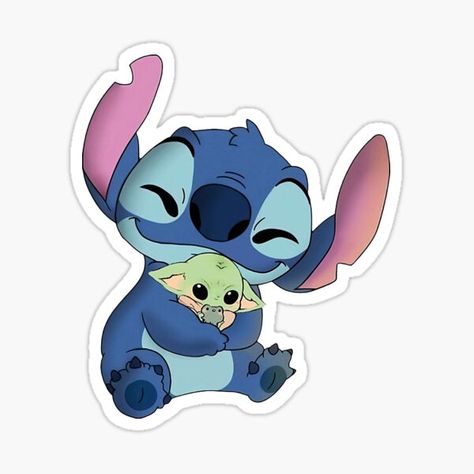 Pegatinas: Stitch | Redbubble Yoda Sticker, Hug Stickers, Lilo And Stitch Quotes, Stickers Cool, Lilo And Stitch Drawings, Cute Laptop Stickers, Stitch Drawing, Bubble Stickers, Stickers Kawaii