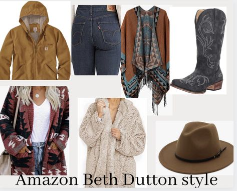 Beth Dutton Yellowstone Jewelry, Yellowstone Fashion Beth, Yellowstone Women Outfits, Beth Dutton Outfit Inspiration, Yellowstone Attire, Beth Dutton Inspired Outfits, Beth Dutton Jewelry, Yellowstone Beth Dutton Wardrobe, Beth Dutton Outfit Ideas