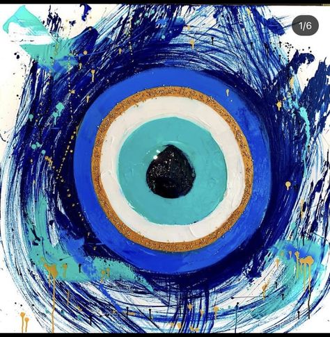 Evil Eye Artwork, Evil Eye Painting, Abstract Eye, Evil Eye Art, Eyes Artwork, Eyes Wallpaper, Painting Canvases, Art Journal Therapy, Eye Painting