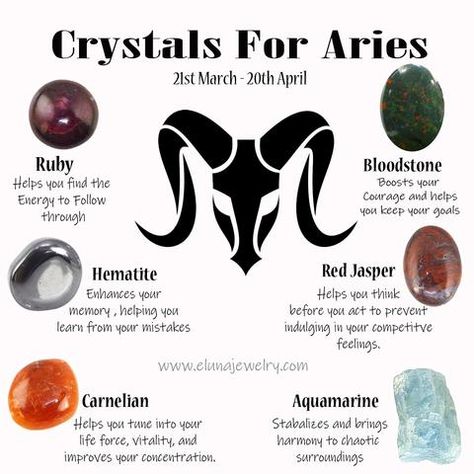 Gemstone Crystals for your Zodiac Sign – Eluna Jewelry Designs Aries Crystals Stones, Crystals For Aries, Aries Crystals, Crystals Meaning, Aries Birthstone, Zodiac Crystals, Aries Ram, Zodiac Stones, Aries Facts