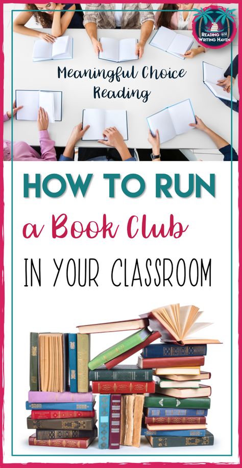 How to Run a Book Club in Your Classroom (Part 1): The Best Form of Choice Reading | Reading and Writing Haven Classroom Book Clubs, Middle School Books, Language Arts Teacher, Reading Club, Middle School Reading, Language Arts Classroom, 4th Grade Reading, Book Clubs, Independent Reading