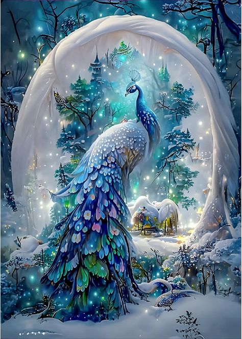 Amazon.com: SENQAO Peacock Diamond Painting Kits for Adults, Peacock Diamond Painting DIY 5D Full Drill Diamond Art Kit for Adults Beginner, Diamond Dots Painting Craft for Home Wall Decor 12x16 Inch Embroidery Wall Art, Wall Decor Crafts, Painting Snow, Landscape Canvas Art, Art Kits, Beginner Painting, Paint By Number Kits, Art Kit, Landscape Canvas