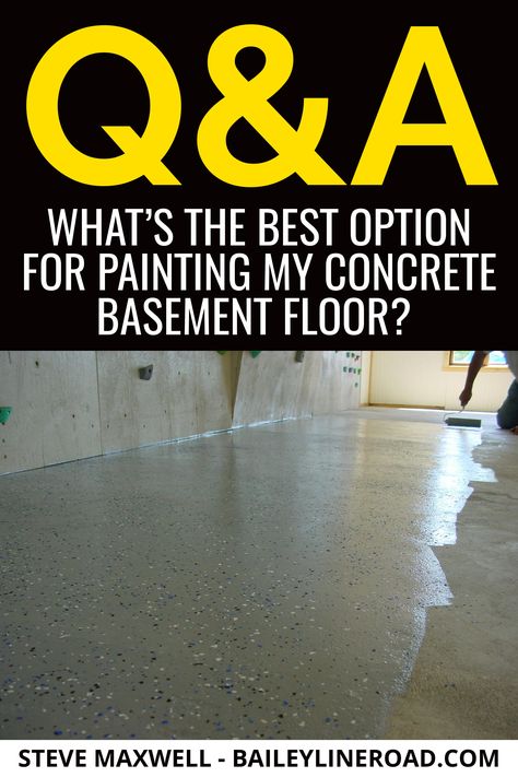 Leveling Basement Concrete, Paint Concrete Basement Floor, Painting A Basement Floor, Painted Cement Floors Basement, Cement Basement Floor Ideas, Paint Cement Floor Indoor, Painting Concrete Floors Indoor, Paint Basement Floor, Painting Indoor Concrete Floors