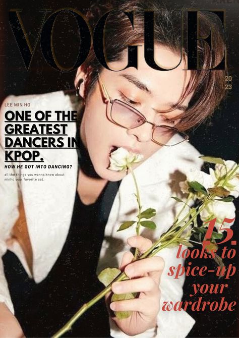 Lee know for Vogue magazine poster Skz Lee Know, Magazine Poster, Lee Minho, Vogue Magazine, Venom, Main Characters, Lee Know, Vogue, Magazine