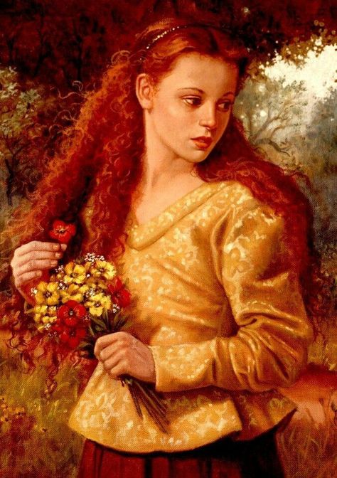 Redhead Ruth Sanderson, Redhead Art, Arte Van Gogh, Pre Raphaelite, Fairytale Art, Classical Art, College Art, Classic Art, Redheads