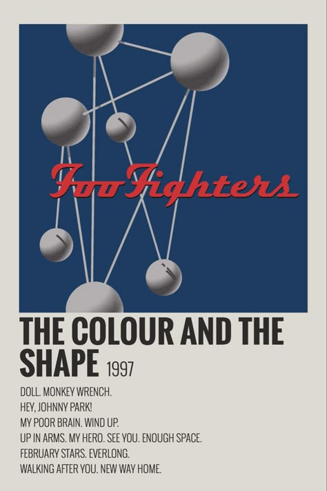 Foo Fighters Album Cover, Foo Fighters Album, Foo Fighters Songs, Foo Fighters Poster, Minimalist Polaroid Poster, Minimalist Music, Music Poster Ideas, Film Posters Minimalist, Music Collage