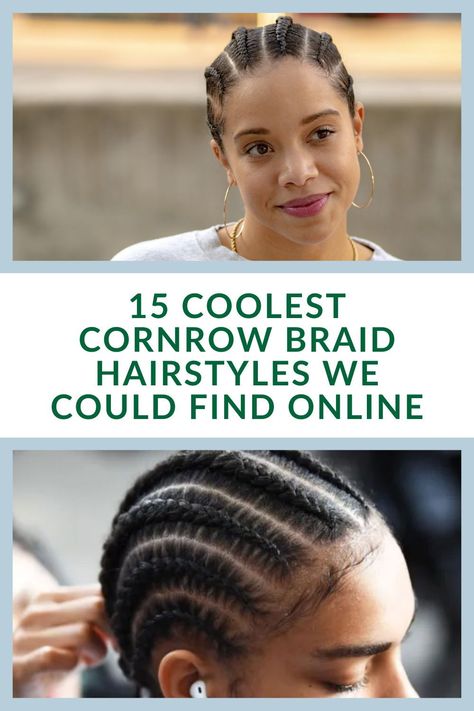 For the uninitiated, cornrows, also known as canerows in the Caribbean, are among the most popular hairstyles for Afro hair. These raised three-stranded braids often expose your skin using the underhand technique since they are close to the scalp. Besides the fact that you can create a plethora of looks with them, cornrows are also considered a protective style. Cornrows With Side Part, Cornrows Braids For Natural Hair, Cornrow Hair Accessories, Types Of Cornrow Braids, Natural Hair Cornrow Styles No Weave, No Extension Cornrows, Cornrows With Natural Hair Only Styles, Cornrows Short Natural Hair, How To Style Cornrows