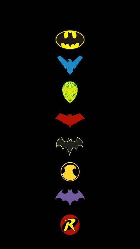 Batfamily Wallpaper, Robin Symbol, Hero Symbol, Superhero Symbols, Pop Art Lips, 2022 Wallpaper, Family Symbol, Bat Symbol, Superman Wallpaper