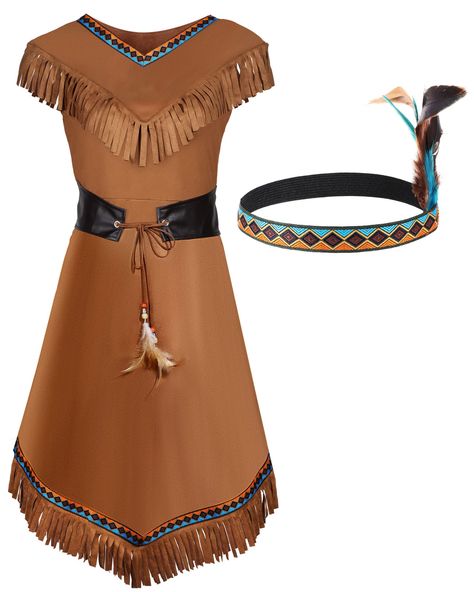 Native American Outfit Women, Halloween Constumes, American Girl Doll Costumes, American Costume, 1 Piece Dress, Native American Dress, 70s Girl, Princess Outfit, Native American Clothing