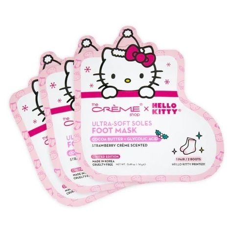 Hello Kitty Shop, The Creme Shop, Hello Kitty Merchandise, Creme Shop, Hello Kitty Makeup, Charmmy Kitty, Foot Mask, Hello Kitty Characters, Pink Girly Things