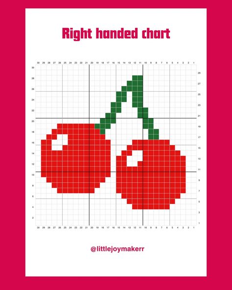 Free tapestry crochet pattern ! Make this cute cherry mini crochet tapestry. Would look cute on your wall or made into something else e.g. a little pouch etc. or a washcloth! If u make it I’d love to seeeee 🍒💋 . . . . . #cherry #cherryseason #crochettapestry #tapestrycrochet #freecrochetpattern #freecrochetpatterns #crocheterofinstagram #crochetdesigner #freepatterncrochet #crochetchart #crochetcolorwork #minicrochettapestry #crochetpatternsforbeginners #freecrochetdiagram #freecrochetdesign ... Cherry Crochet Pattern, Small Tapestry, Graph Crochet, Free Chart, Pixel Crochet, Mini Crochet, Pixel Design, Tapestry Crochet Patterns, Tapestry Art