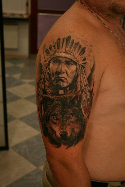 Arm Tattoo Wolf, Native American Tattoo Designs, Native American Tattoo, Native American Tattoos, Native Tattoos, Ankle Tattoos For Women, Clock Tattoo Design, Indian Tattoo, American Tattoos