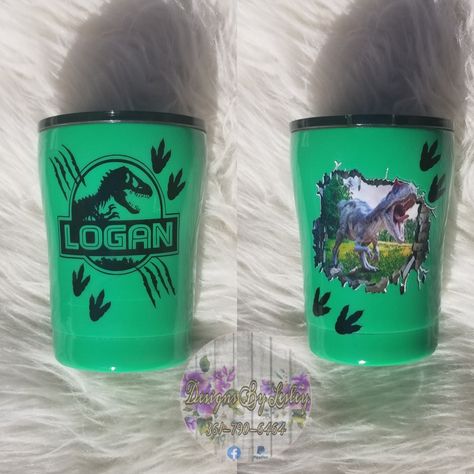 Green Glow in the Dark Jurassic Park kids cup with dinosaur Jurassic Park Tumbler Cup, Dinosaur Tumbler Cup Kids, Kids Tumbler Ideas, Dinosaur Tumbler, Cup Sayings, Kids Tumblers, Tumblers Ideas, Cricut Cups, Tumbler Inspiration