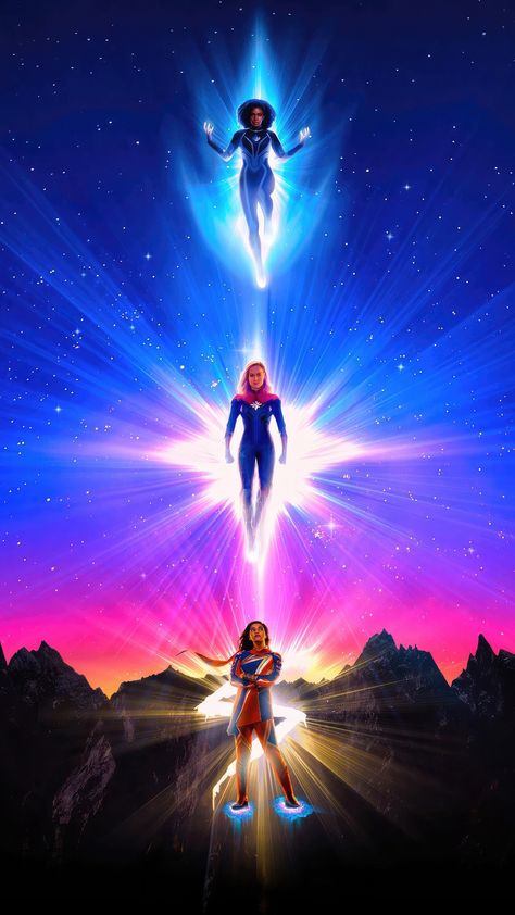 The Marvels Heroes And Adventures Adventures Wallpaper, The Marvels 2023, Marvel Movie Characters, 2023 Movies, Monica Rambeau, The Marvels, Adventure Movie, Marvel Fan Art, Marvel Posters