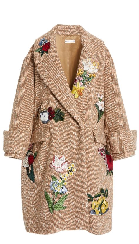 Mode Mantel, Patchwork Coat, Wool Blend Coat, Moda Vintage, Mode Inspiration, Printed Mini Dress, Moda Operandi, Look Fashion, Fashion Collection